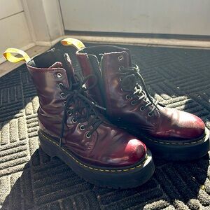 Dr. Marten’s Vegan Oxblood Platform Boots (size 8)